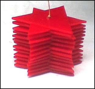 Red Christmas Star Stack Candle